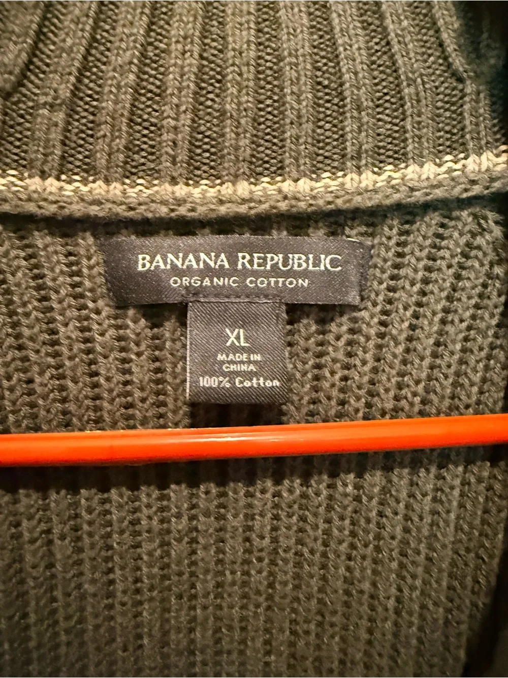 Banana Republic Men’s Olive Shawl Collar Cardigan Sweater